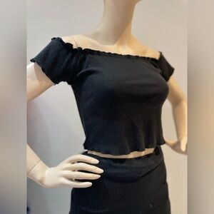 FACTORIE | off shoulder ribbed cropped Size L